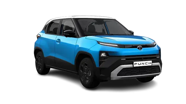 Tata  Punch Cyantafic Blue  With White roof Colour