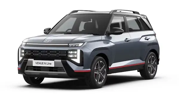 ಹ್ಯುಂಡೈ  ವೆನ್ಯೂ ಎನ್ ಲೈನ್ Hazel Blue with Abyss Black roof Colour