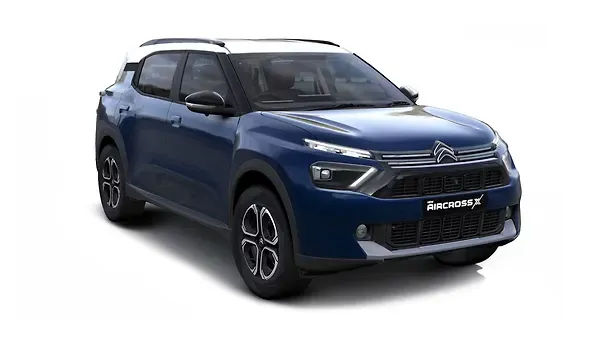 ಸಿಟ್ರನ್  ಏರ್‌ಕ್ರಾಸ್ ಎಕ್ಸ್ Cosmo Blue With Polar White roof Colour