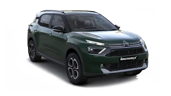 ಸಿಟ್ರನ್  ಏರ್‌ಕ್ರಾಸ್ ಎಕ್ಸ್ Deep Forest Green with Perla Nera Black roof Colour