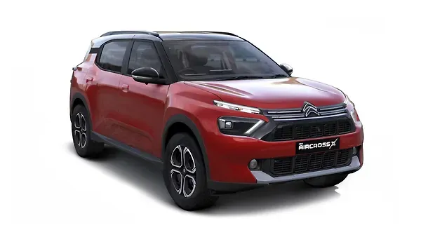 ಸಿಟ್ರನ್  ಏರ್‌ಕ್ರಾಸ್ ಎಕ್ಸ್ Garnet Red with Perla Nera Black roof Colour