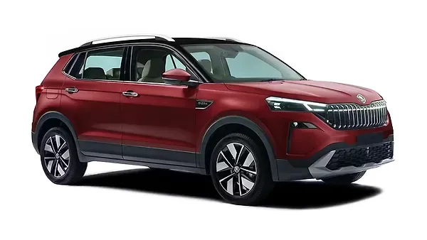 Skoda  Kushaq Cherry Red with Black Roof Colour