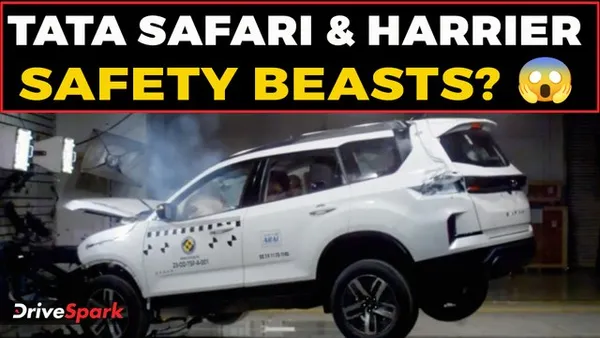 Tata Safari & Harrier Petrol Crash Test Results OUT
