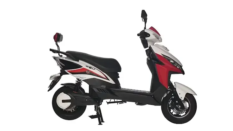 Joy e-bike वुल्फ White and Red Colour