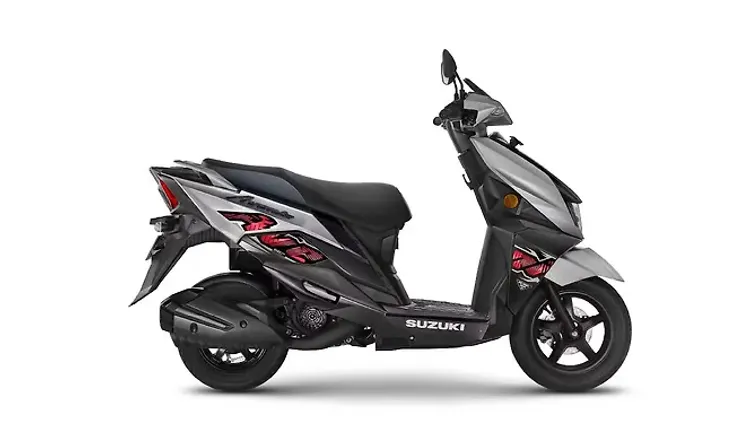 Suzuki Avenis 125 Metallic Matte Platinum Silver and Glass Sparkle Black Colour