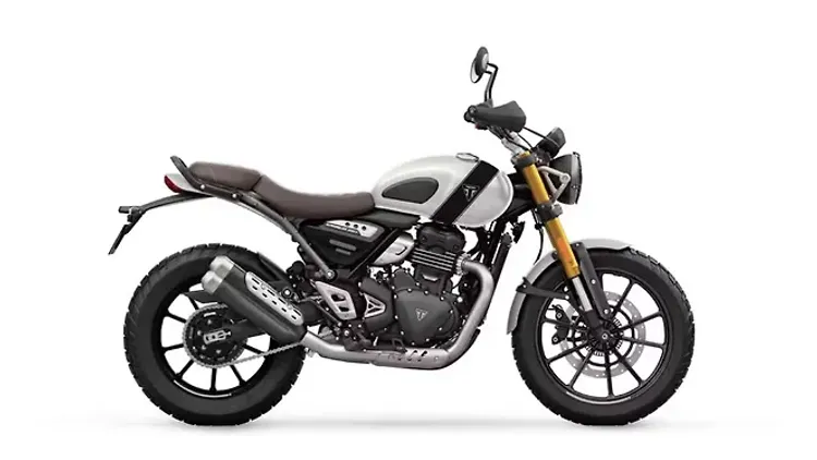 Triumph Scrambler 400 X Pearl Metallic White / Phantom Black Colour