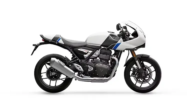 Triumph Thruxton 400 Pearl Metallic White/Storm Grey Colour