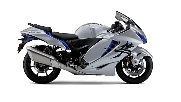 Suzuki Hayabusa Metallic Mystic Silver/Pearl Vigor Blue Colour