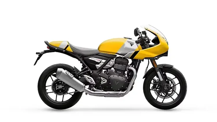 டிரையம்ஃப் Thruxton 350 Metallic Racing Yellow / Aluminium Silver Colour