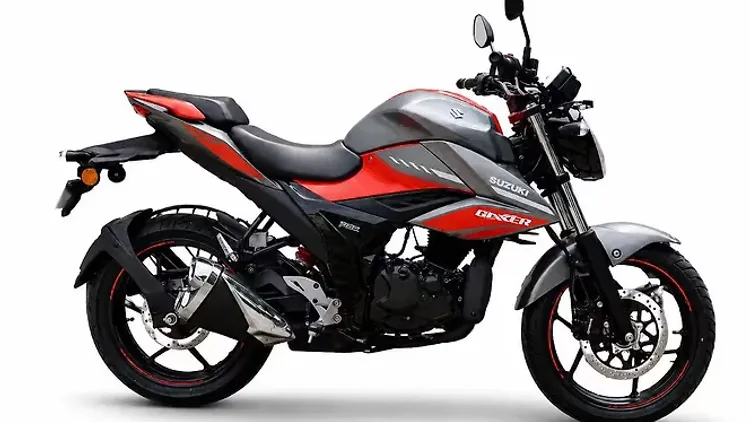 Suzuki Gixxer Metallic Oort Gray and Pearl Blaze Orange Colour