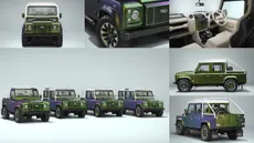 Land Rover Classic Defender V8 Revealed With Colour Changing Paint Double Cab