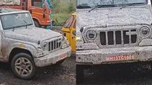 Mahindra Thar 3 Door Facelift Spied New Fascia